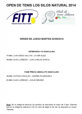 ORDEN JUEGO MARTES 02092014